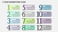 1 Year Marketing Plan - Slide 1