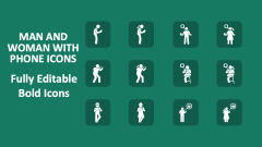 Man and Woman with Phone Icons - Slide 1