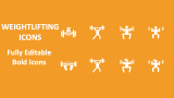 Weightlifting Icons for PowerPoint and Google Slides - PPT Slides