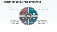 4 Section Beautiful Circle Infographic - Slide 1