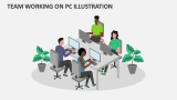 Team Working on Pc Illustration - Slide 3