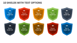 10 Shields with Text Options - Slide 1