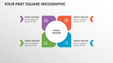 Four Part Square Infographic - Slide 1