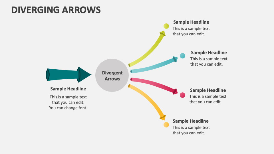 Diverging Arrows PowerPoint and Google Slides Template - PPT Slides