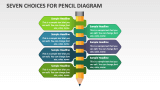 Seven Choices for Pencil Diagram - Slide 1