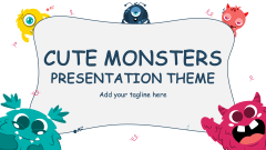 Cute Monsters Theme - Slide 1