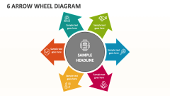 6 Arrow Wheel Diagram - Slide 1