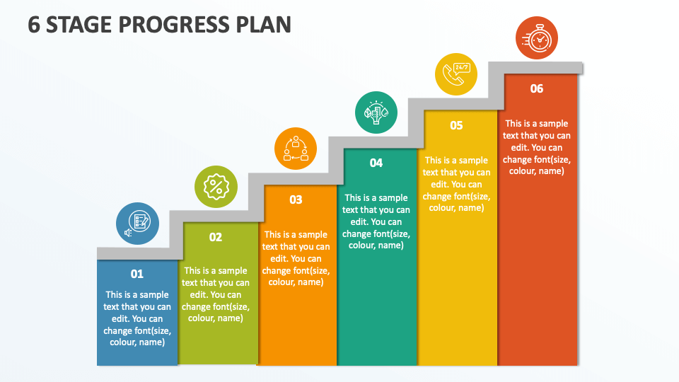 6 Stage Progress Plan - Slide 1