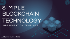 Simple Blockchain Technology Presentation Template - Slide 1