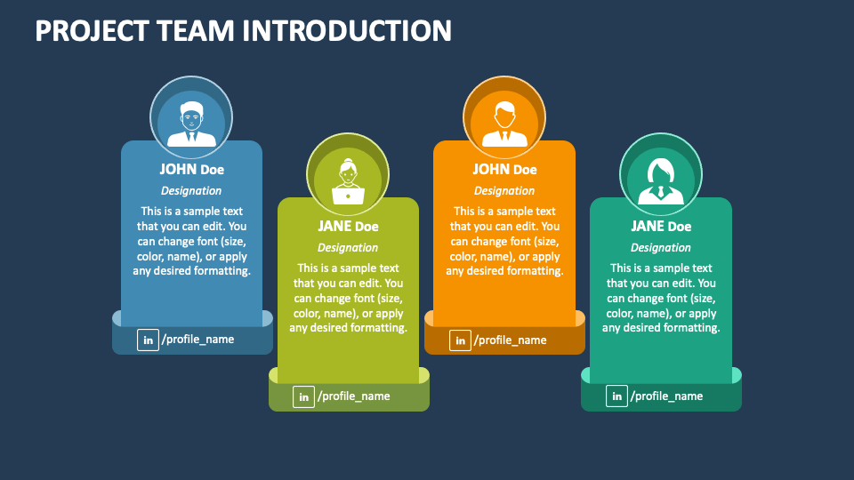 Project team introduction powerpoint and google slides template ppt