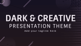 Dark and Creative Presentation Theme - Slide 1