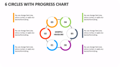 6 Circles with Progress Chart - Slide 1