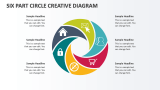 Six Part Circle Creative Diagram - Slide 1