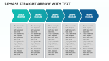 5 Phase Straight Arrow with Text - Slide 1