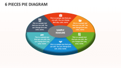 6 Pieces Pie Diagram - Slide 1