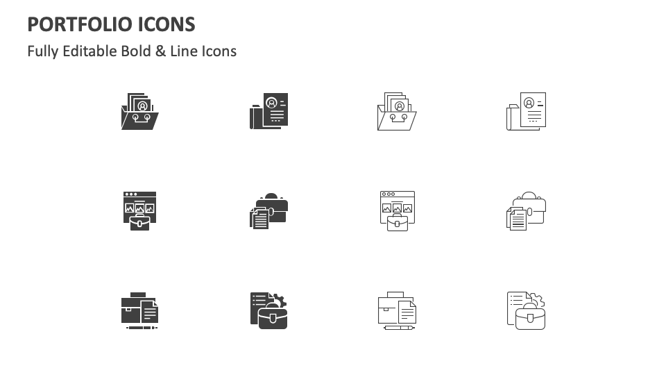 Portfolio Icons for Google Slides and PowerPoint