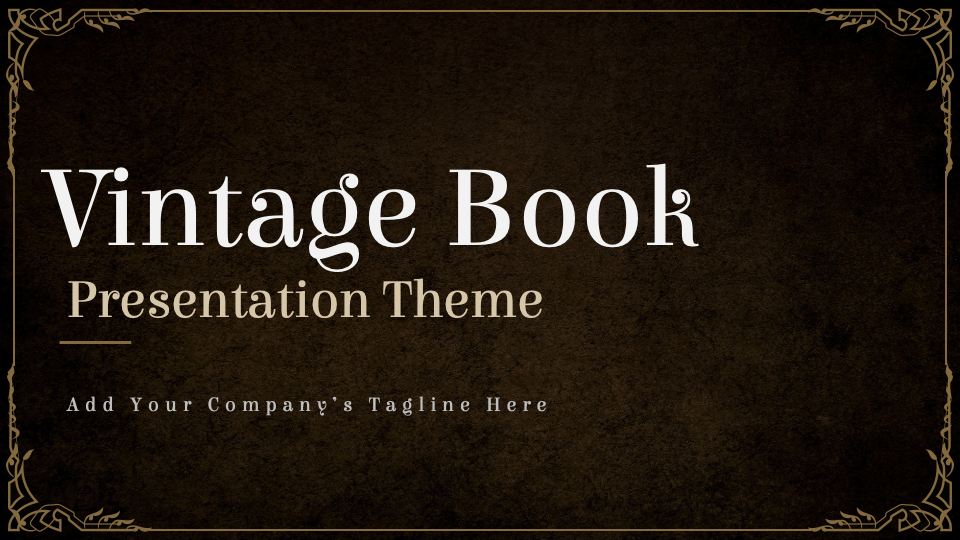Vintage Book Presentation Theme - Slide 1
