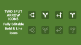 Two Split Arrow Icons - Slide 1