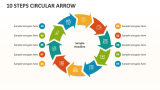 10 Steps Circular Arrow - Slide 1