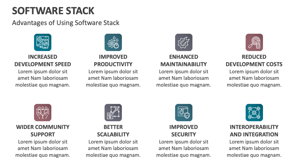 Software Stack Template for Google Slides and PowerPoint - PPT Slides