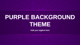 Purple Background Theme - Slide 1