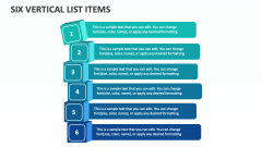 Six Vertical List Items - Slide 1