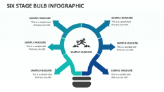 Six Stage Bulb Infographic - Slide 1