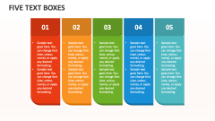 Five Text Boxes - Slide 1