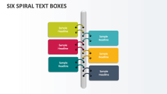 Six Spiral Text Boxes - Slide 1
