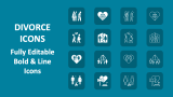 Divorce Icons - Slide 1