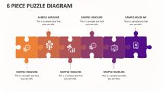 6 Piece Puzzle Diagram - Slide 1