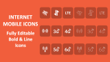 Internet Mobile Icons - Slide 1
