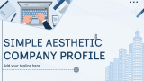 Simple Aesthetic Company Profile - Slide 1