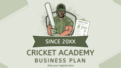 Cricket Academy Business Plan Presentation - Slide 1