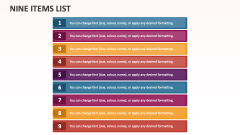 Nine Items List - Slide 1