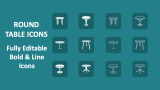 Round Table Icons - Slide 1