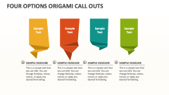 Four Options Origami Call Outs - Slide 1