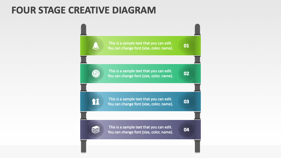 Four Stage Creative Diagram - Slide 1