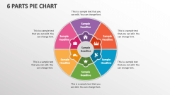 6 Parts Pie Chart - Slide 1