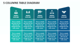 5 Columns Table Diagram - Slide 1