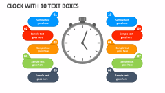 Clock with 10 Text Boxes - Slide 1