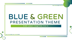 Blue Green Presentation Theme - Slide 1