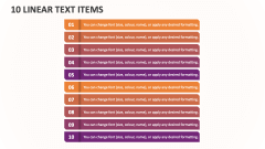 10 Linear Text Items - Slide 1