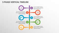 5 Phase Vertical Timeline - Slide 1