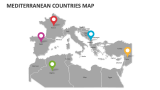 Mediterranean countries map - Slide 3
