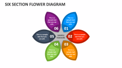 Six Section Flower Diagram - Slide 1