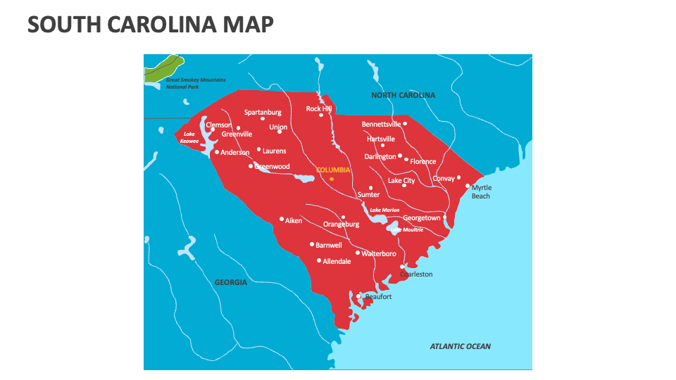 South Carolina Map - Slide 1