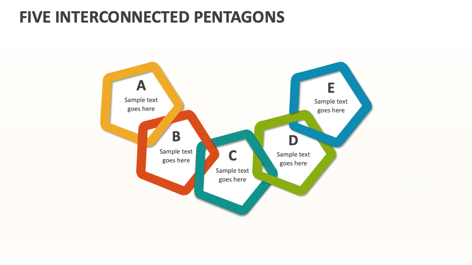 Five Interconnected Pentagons - Slide 1