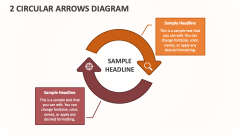 2 Circular Arrows Diagram - Slide 1