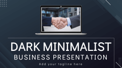 Dark Minimalist Business Presentation - Slide 1